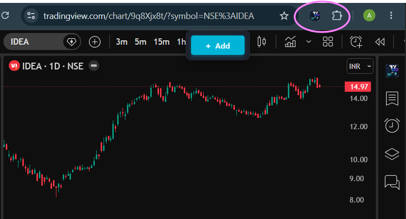 Extension icon pinned in Chrome toolbar